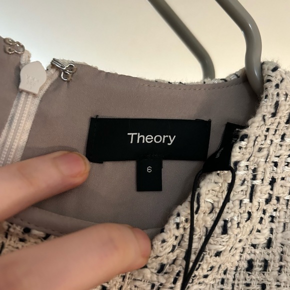 Theory- Ivory Multi Hatch Tweed dress 
Size 6
NWT - Picture 2 of 9
